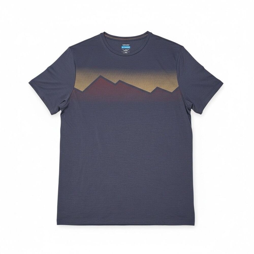 Icebreaker Shirt Mens Large Navy Blue Merino Wool Blend Breathable Outdoors